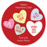 Valentine's Day Gift Stickers by Little Lamb Designs (Text Hearts)